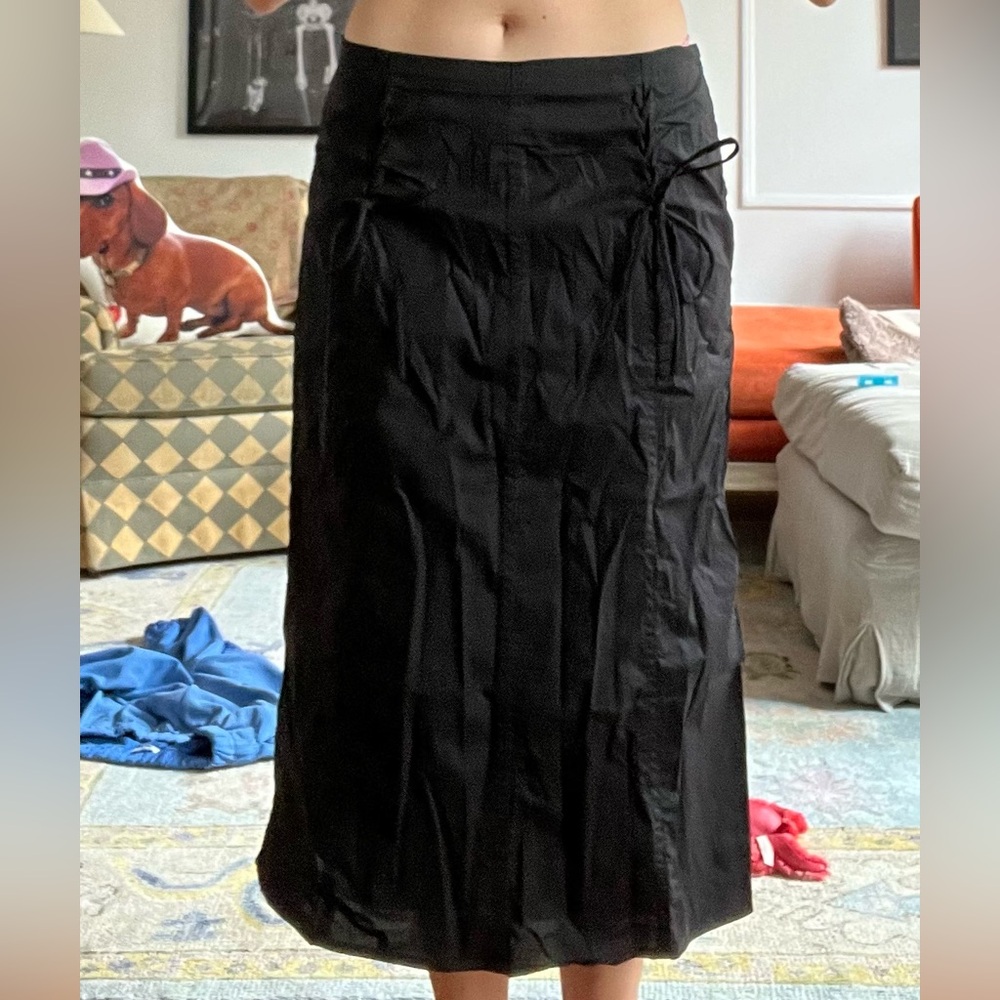 DEIJI BLACK COTTON SKIRT